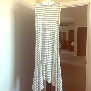 Grey & White mid calf dress